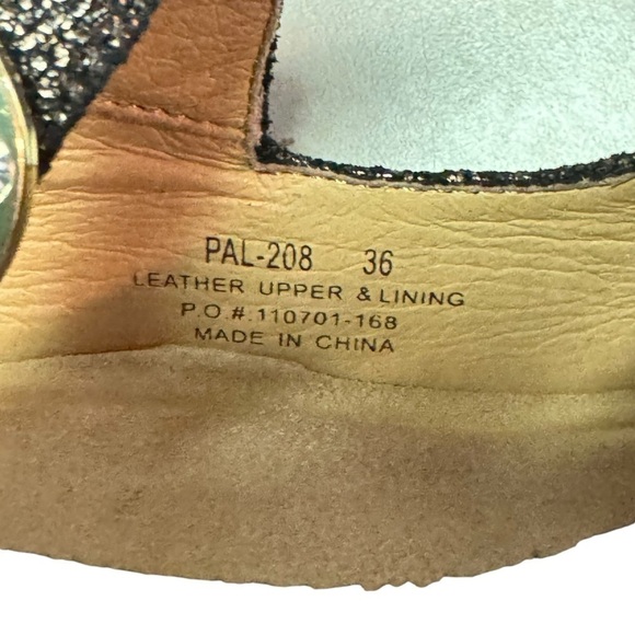 Algeria paloma Copper Bronze Sparkle Mary Jane Comfort Shoes size 36 - Picture 7 of 8